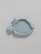 Bluish-grey Monochrome Peach-shaped Porcelain Brush Washer