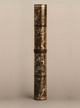 View Bronze tube inlaid in Gold and Silver