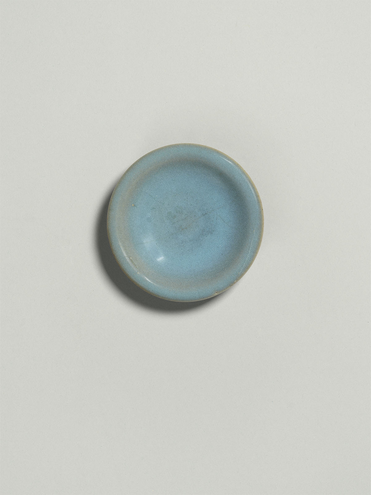 10. Small blue-glazed stoneware dish