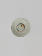 Green-grey-glazed stoneware dish