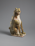 Painted and Glazed Earthenware Guardian Animal