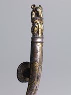 Bronze, Gold, Silver and Turquoise Garment-hook