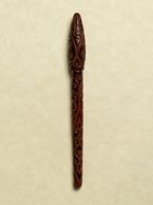 14. Large Carved Tixi Lacquer Brush and Cover