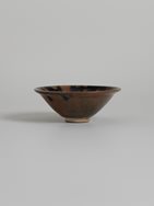 Black-brown glazed stoneware bowl