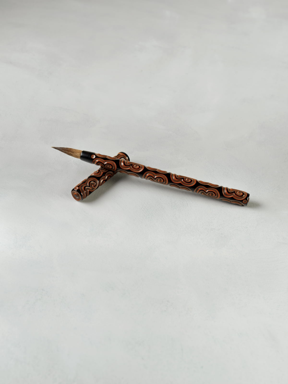 3. Carved Tixi Lacquer Brush and Cover