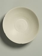 3. Large glazed porcellaneous stoneware bowl with carved decoration