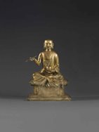 Gilt Bronze Seated Luohan