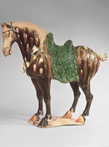 View Glazed earthenware horse