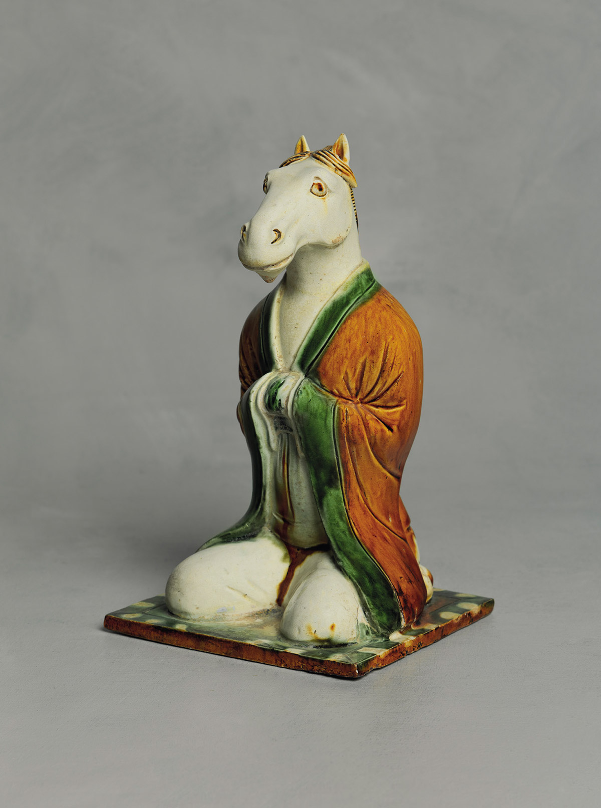 中国　唐代　藍釉俑　猫　珍品　I40-3 中国 唐代 藍釉俑 猫 珍品 I40-3