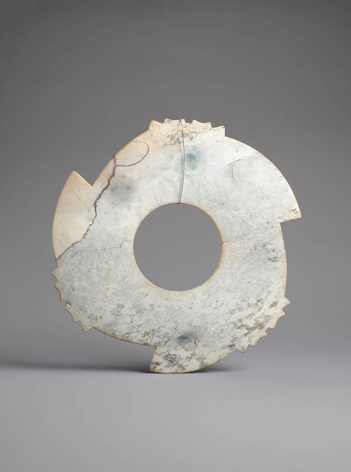 Archaic Jade Notched Disc