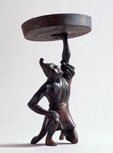 View Bronze Figural Oil-lamp