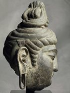 Large Dry Lacquer Head of a Bodhisattva