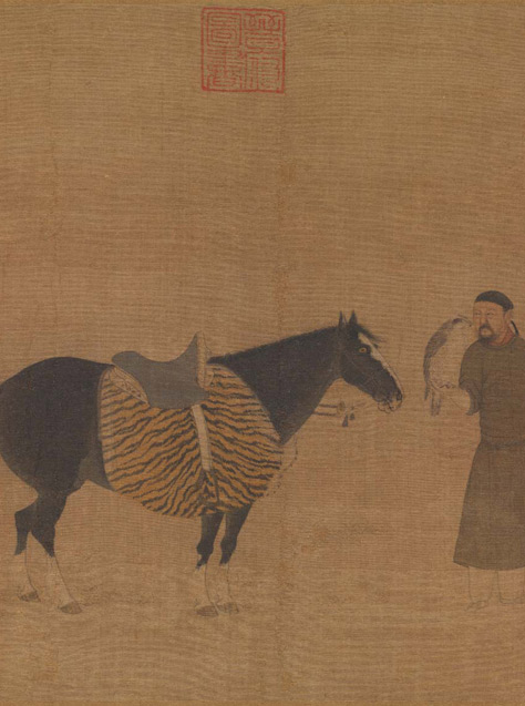 驯鹰人和马