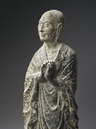 Limestone Figure of a Monk